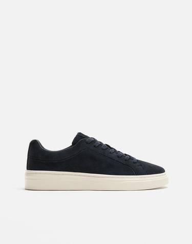 ZAPATILLA PIEL - Azul de Zara