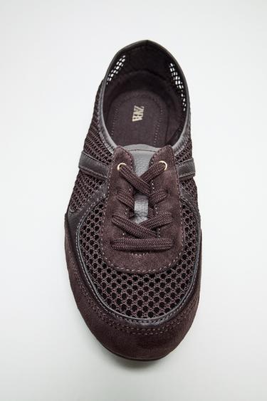 MESH TRAINERS - Brown by Zara