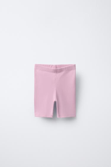 Zara RIBBED BIKE SHORTS - Pink