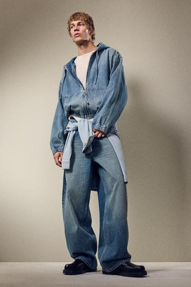 Zara BALLOON FIT JEANS - Mid-blue