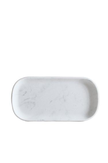 MARBLE-EFFECT BATHROOM TRAY - Grey by Zara