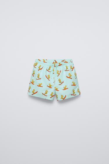 AGES 6-14/BART THE SIMPSONS ™ MATT GROENING SWIMMING TRUNKS - Sea green by Zara