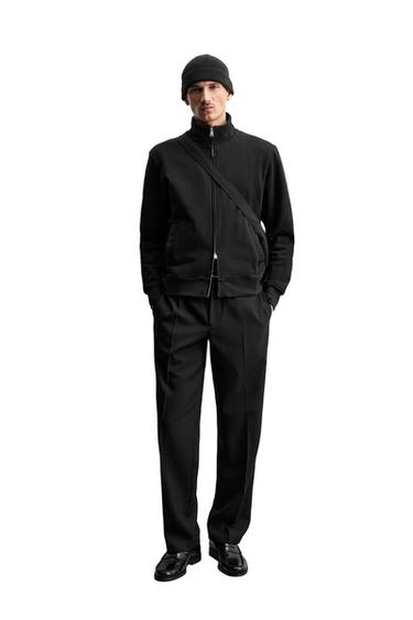HEAVYWEIGHT ZIP-UP SWEATSHIRT - Black by Zara