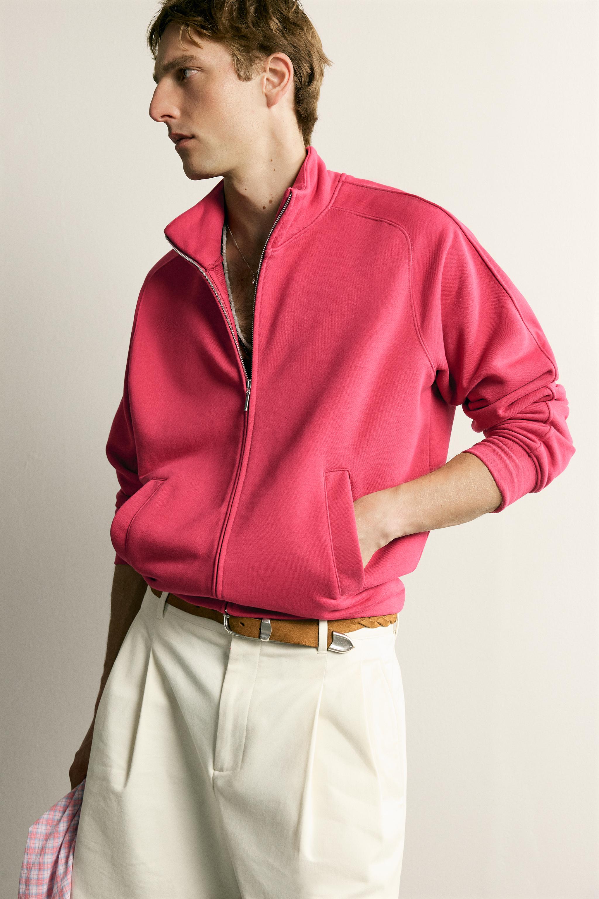 RELAXED FIT ZIP-UP SWEATSHIRT