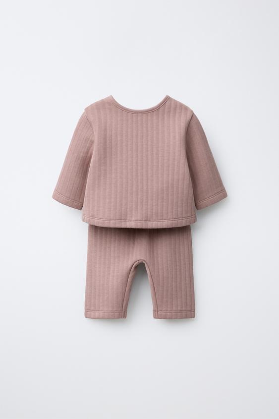2-IN-1 JUMPER JACKET AND TROUSERS SET - Chalk pink by Zara - Image 0