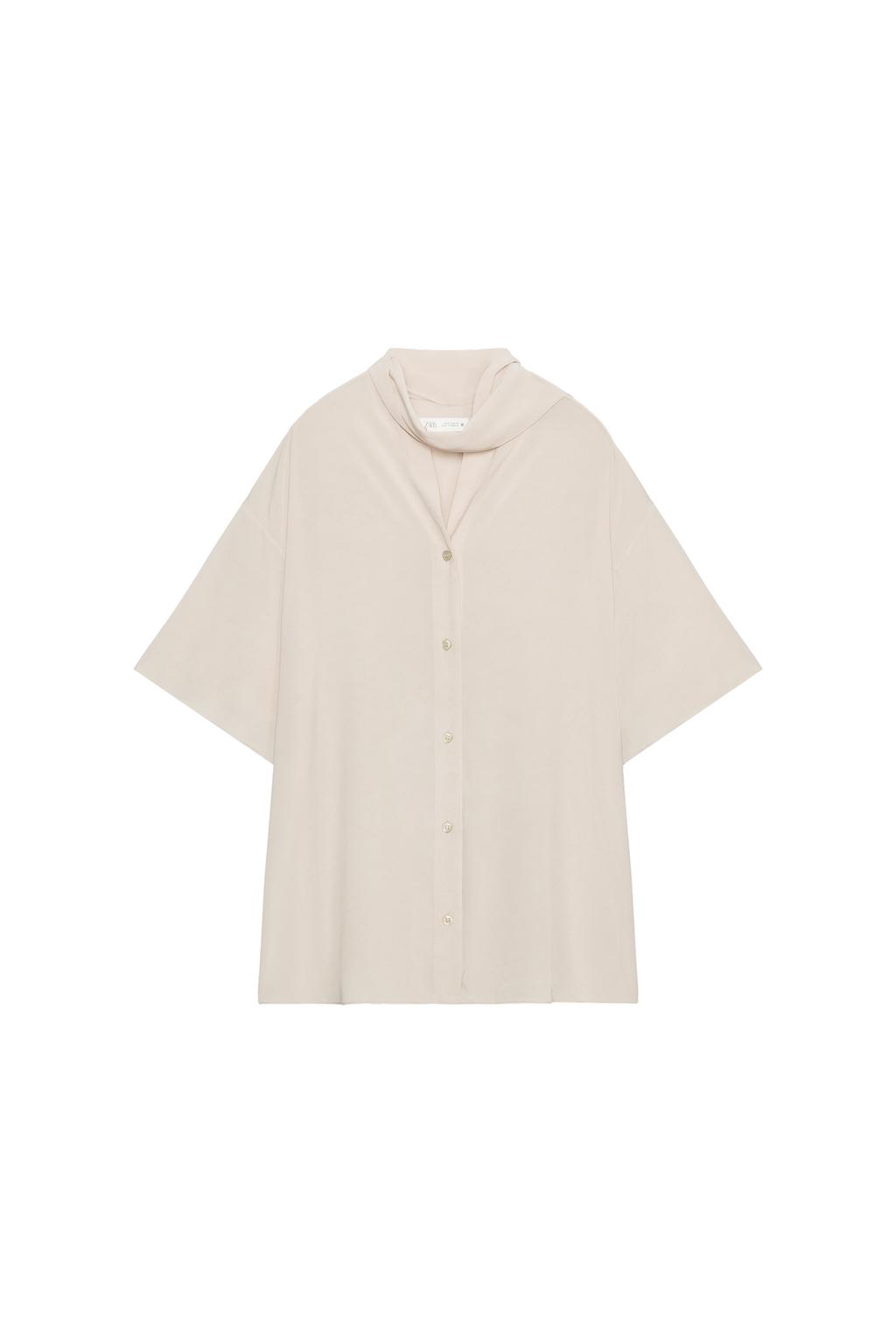 ZW COLLECTION FLOWY TIED SHIRT - image 3