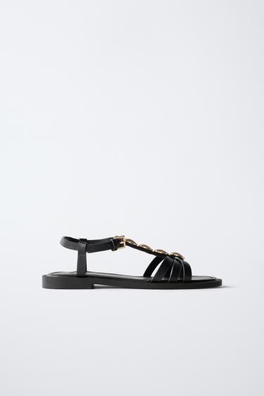 SHELL SANDALS - Black by Zara - Image 0