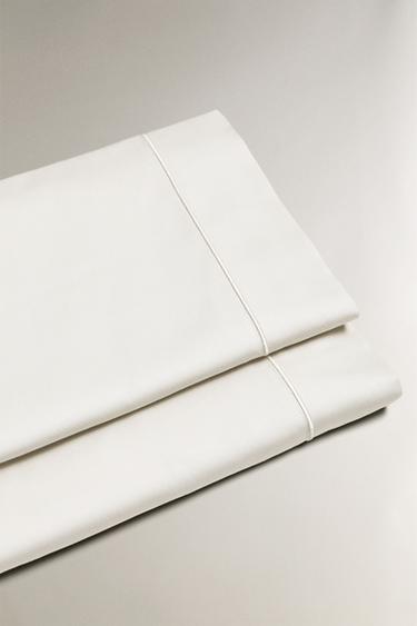 DRAP PLAT SATIN FESTON (300 FILS) - Blanc de Zara - Image 3