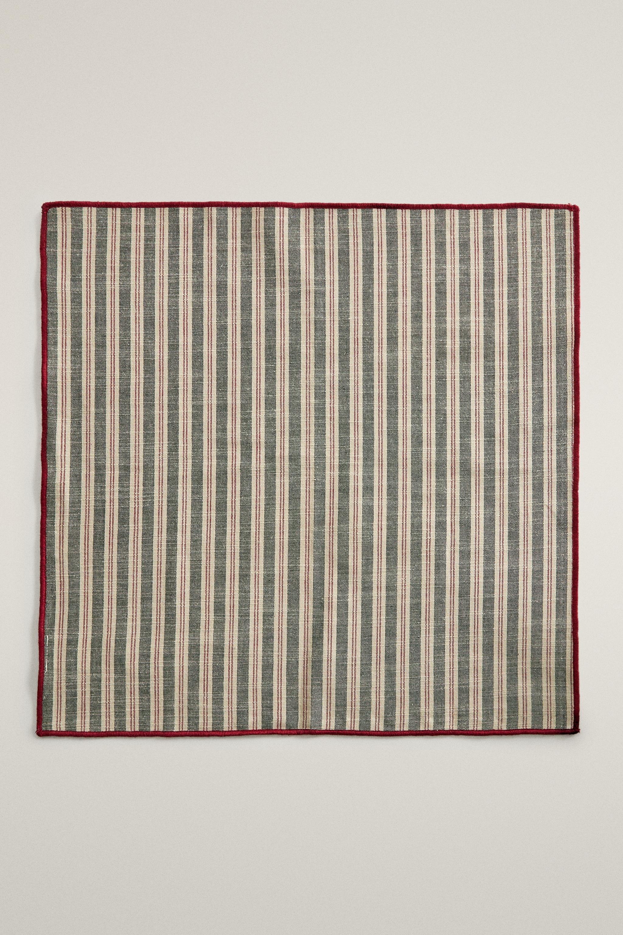 STRIPED CHRISTMAS COTTON NAPKINS (PACK OF 2)