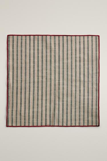 STRIPED CHRISTMAS COTTON NAPKINS (PACK OF 2) — Greens 2
