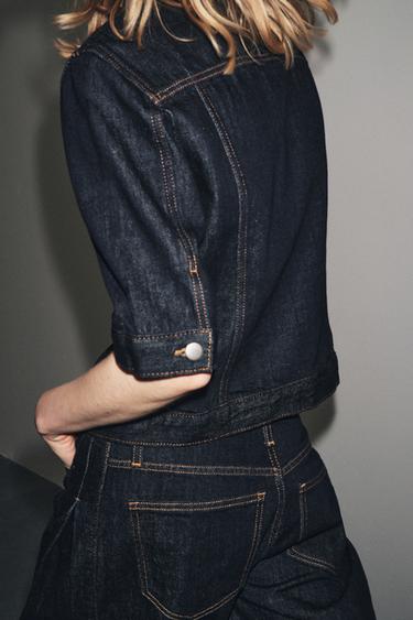 VESTE EN JEAN À POCHES COLLECTION ZW - Bleu de Zara - Image 2