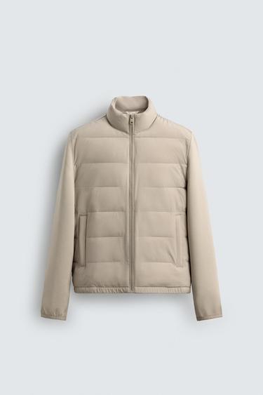 QUILTED COMBINED JACKET - Beige by Zara