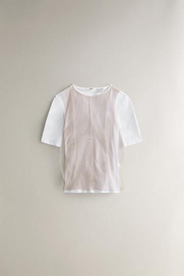 TOP EN ORGANZA ROSÉE - Rose clair de Zara - Image 4