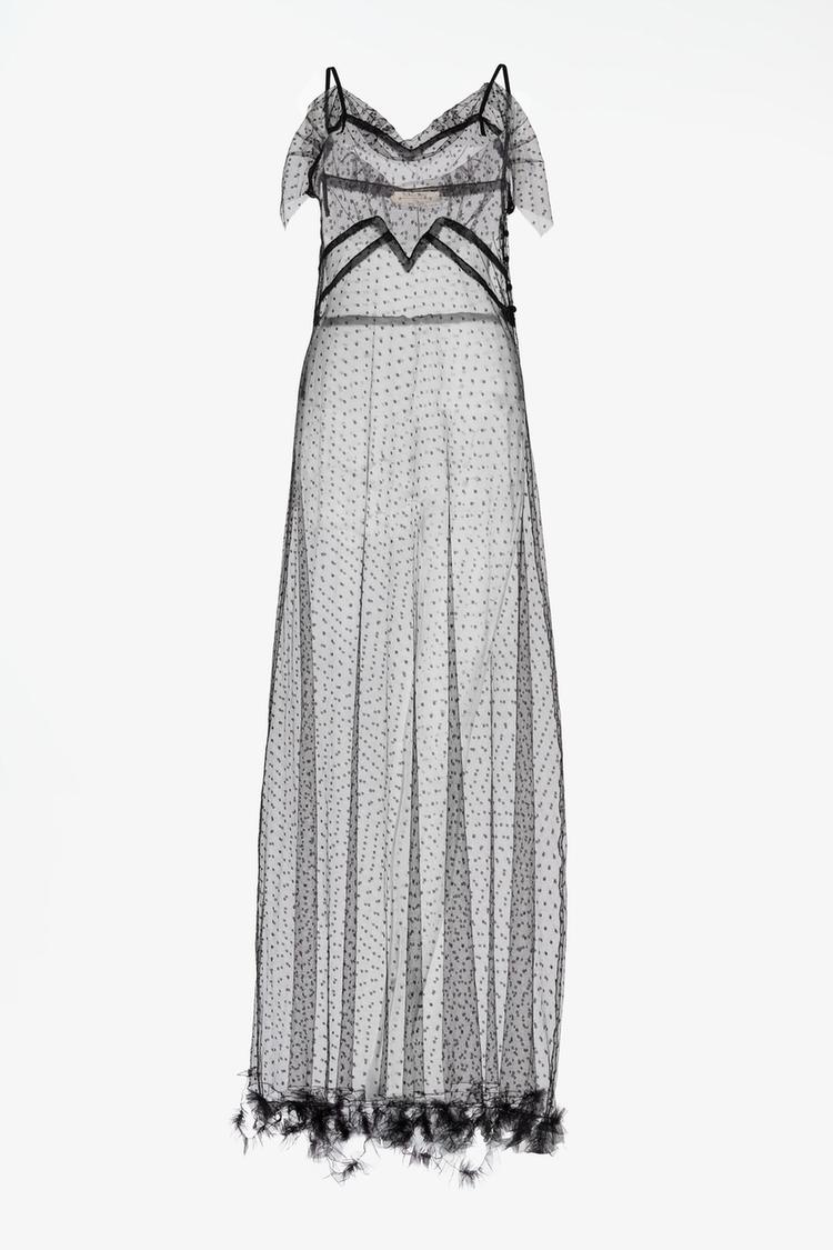 Vestido largo plumeti limited edition