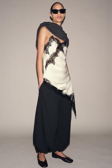 PANTALÓN BOMBACHO RAYA DIPLOMÁTICA ZW COLLECTION - rayas de Zara