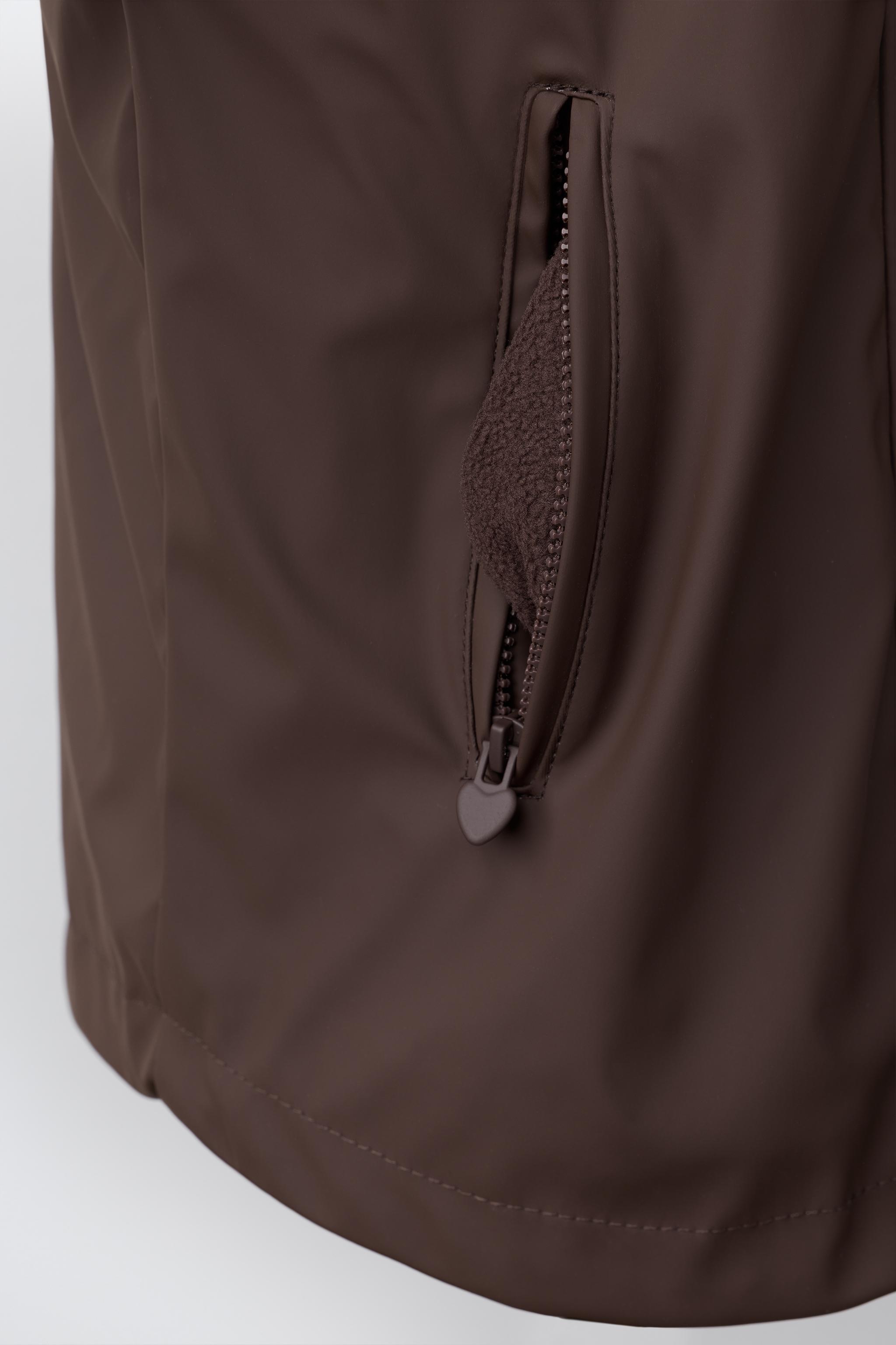 Детские куртки Zara WATER-REPELLENT RUBBERIZED FAUX-FUR LINED RAINCOAT — фото 8