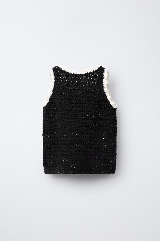 SEQUIN KNIT TOP