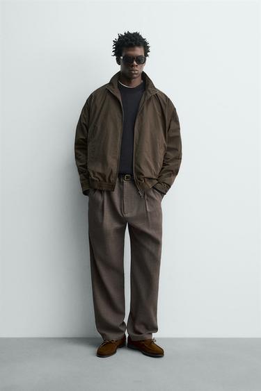 RELAXED FIT BOMBER JACKET - Chocolate by Zara