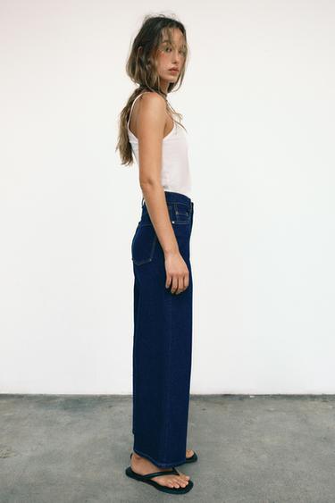 JEAN Z1975 JUPE-CULOTTE TAILLE HAUTE CONFORT - Bleu de Zara - Image 4