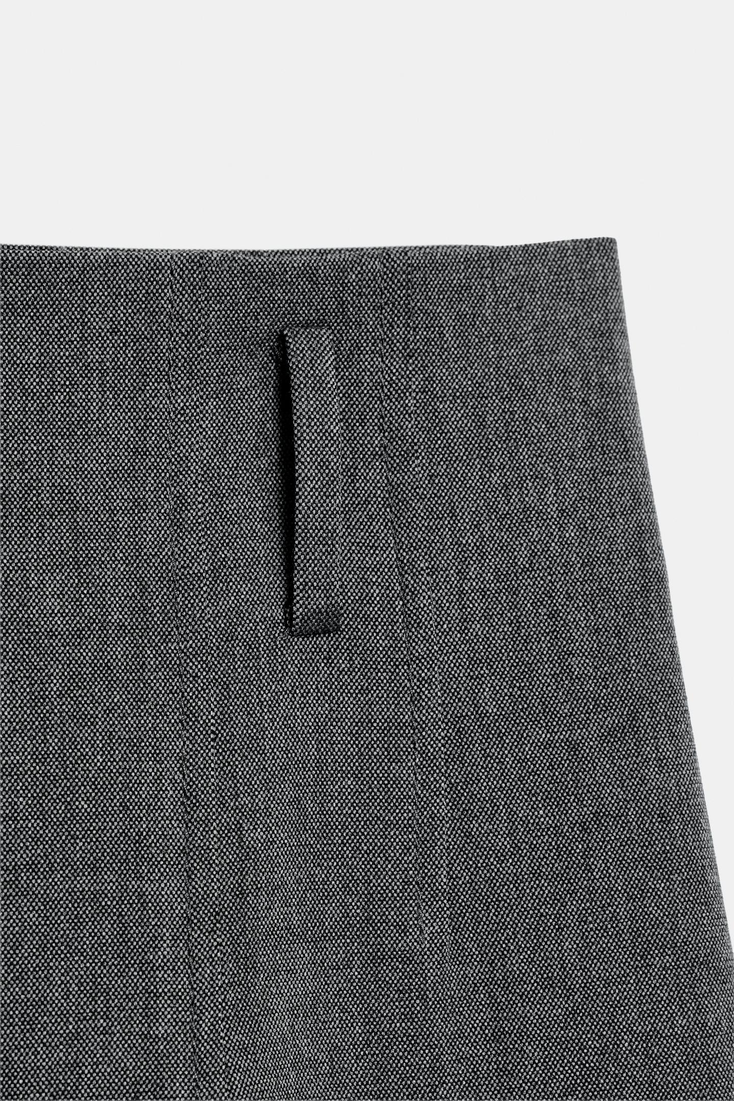 Женские брюки Zara ZW Collection High-Rise, цвет: Серый меланжевый — фото 8