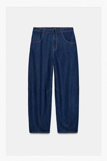Zara BALLOON JEANS - Blue