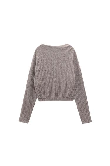 PLEATED SOFT SWEATSHIRT