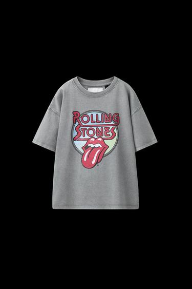 ROLLING STONES © WASHED-EFFECT T-SHIRT - Anthracite grey by Zara - Image 0