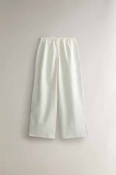 LEINENHOSE STEPPNAHT - Cremefarben von Zara - Bild 0