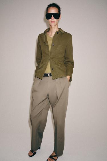 VESTE POCHES ZW COLLECTION - Kaki de Zara