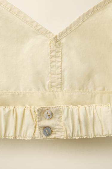 POPLIN TOP CREATED BY CARAMEL LONDON X ZARA - Light yellow by Zara - Image 4