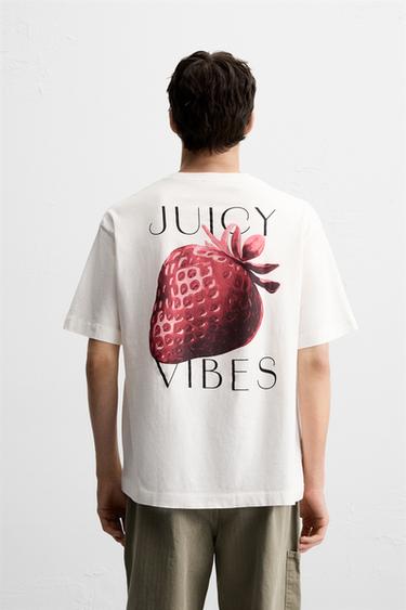 STRAWBERRY PRINT T-SHIRT - White by Zara - Image 2