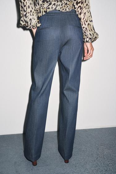 ZW COLLECTION MINIMALIST TROUSERS - Blue by Zara - Image 2