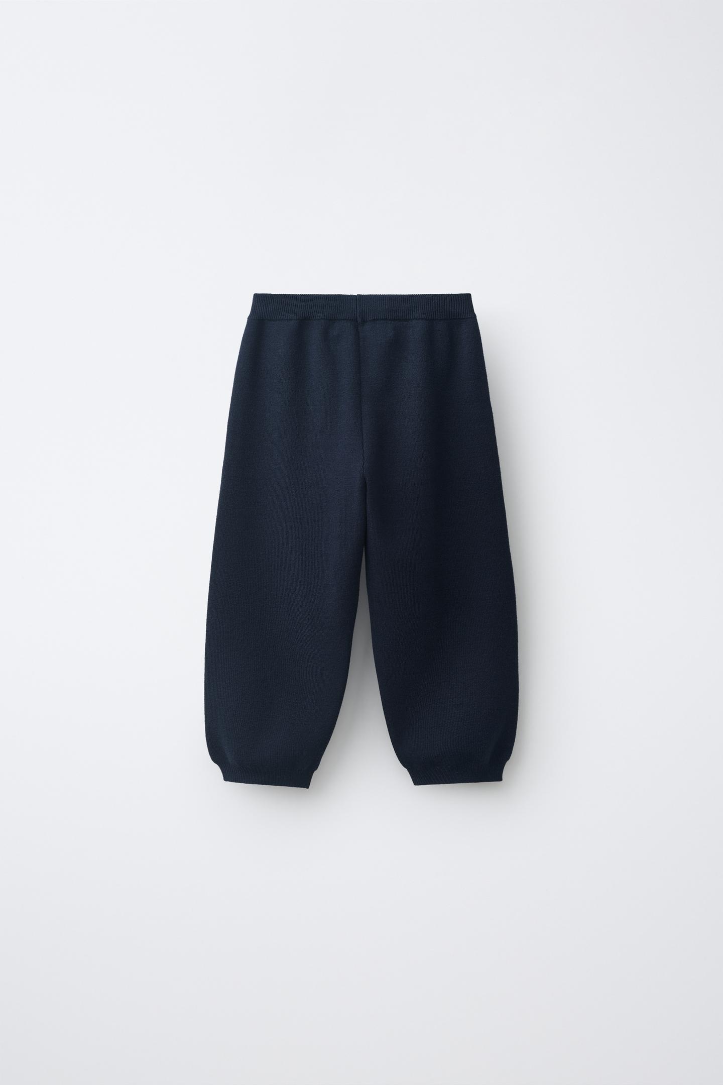 Детские брюки Zara Knit Jogger, цвет: Тёмный тёмно-синий — фото 2
