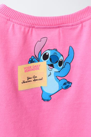 LILO & STITCH © DISNEY PRINT T-SHIRT - Neon pink by Zara - Image 3