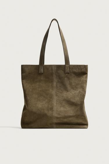БЫЛҒАРЫ ШОППЕР - Жасыл хаки Zara компаниясынан