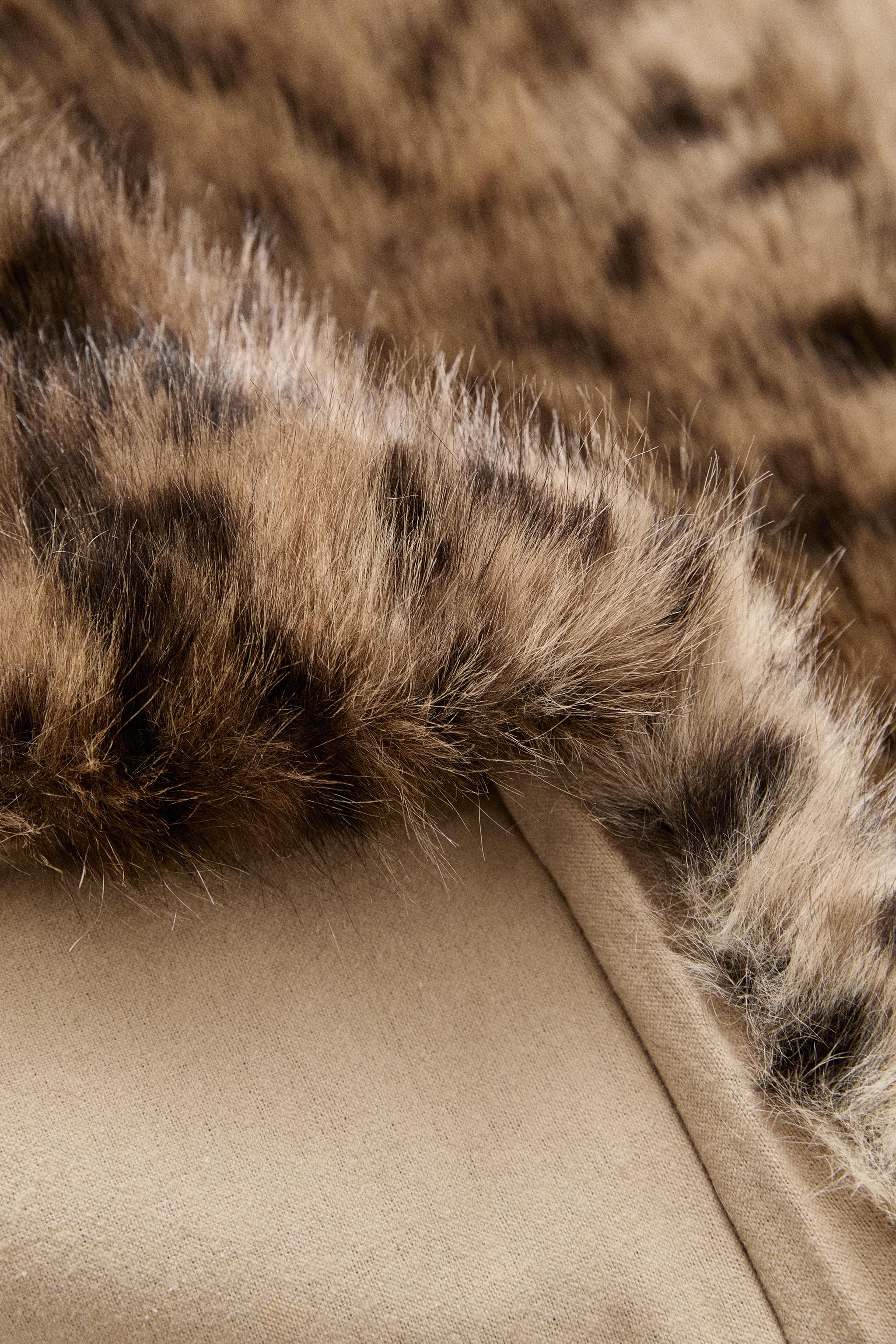 COUVERTURE FOURRURE IMPRIMÉ ANIMAL