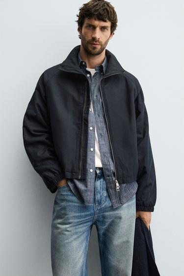 BLOUSON MATELASSÉ COUPE COURTE - Bleu de Zara - Image 5