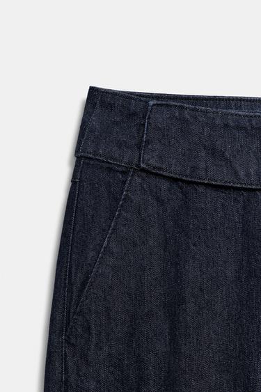 Z1975 LOW-RISE WIDE-LEG JEANS - Blue by Zara - Image 5