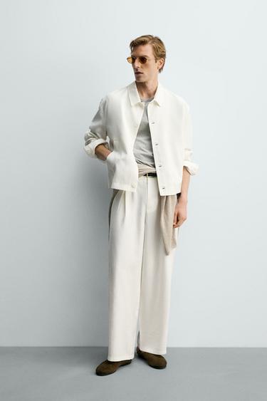 Zara FLUID BOXY FIT OVERSHIRT - Oyster-white - Image 0
