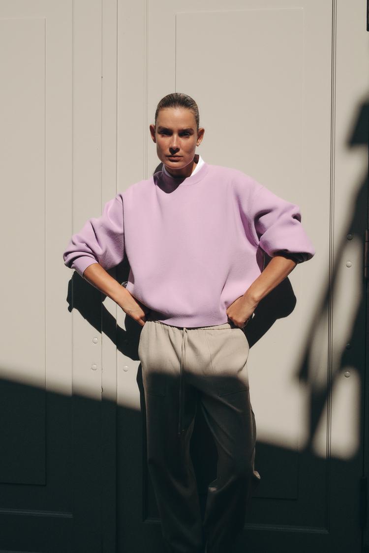 Survetement Zara Ensemble Jogging Femme Zara SWEAT EN MAILLE BORD