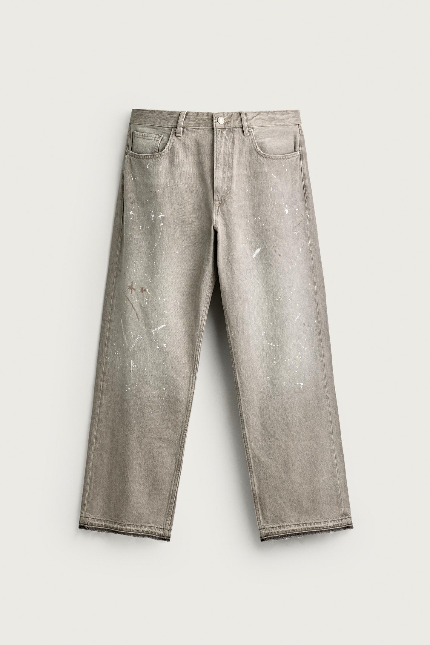Мужские джинсы Zara Loose-Fit, цвет: Серый — фото 6