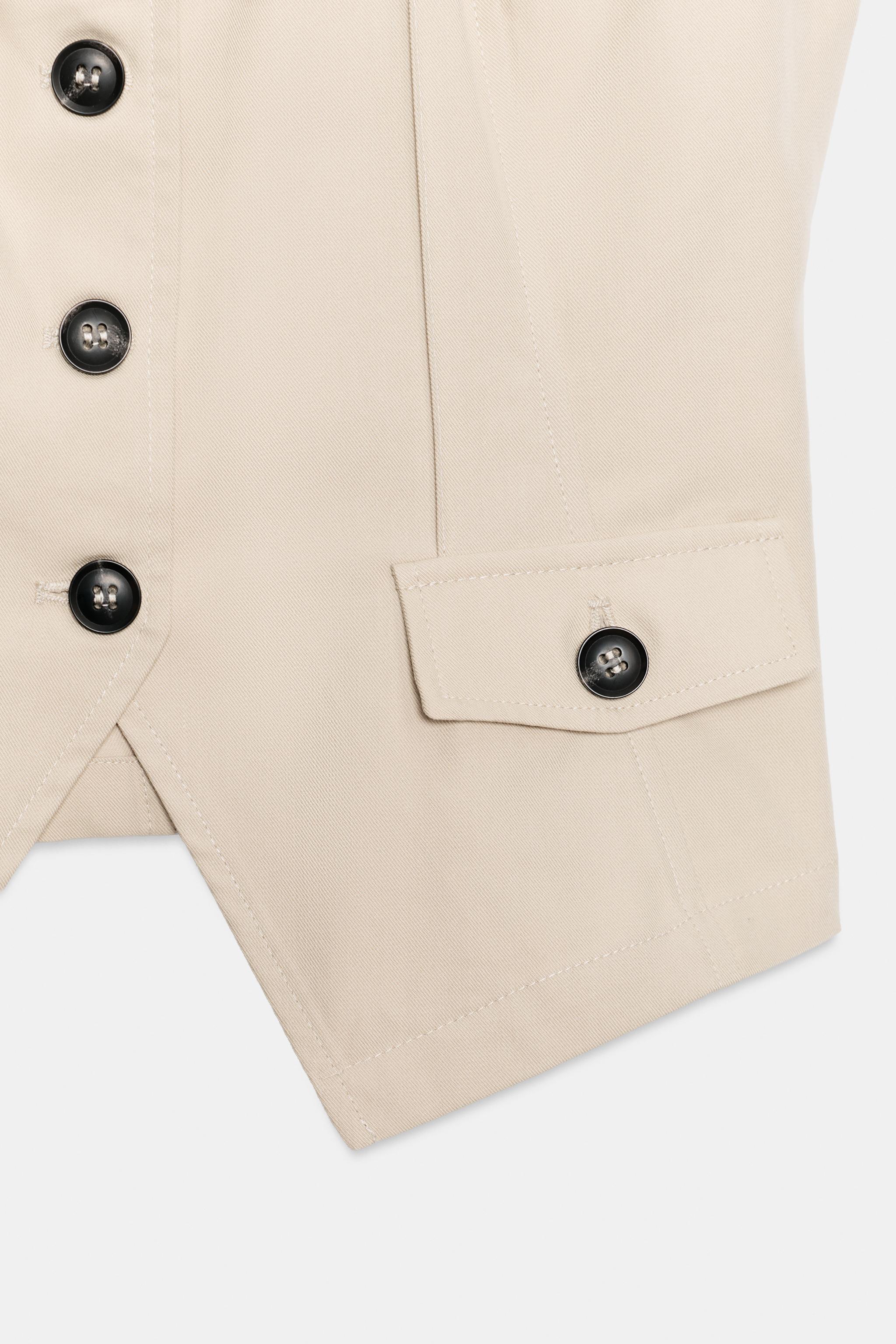 Женские рубашки Zara TRENCH TOP WITH SLIT TOP — фото 9