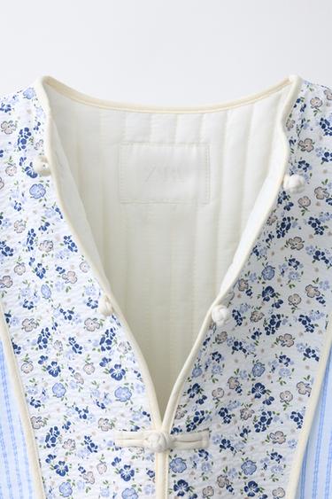 VESTE REMBOURRÉE PATCHWORK - Bleu / Blanc de Zara - Image 6