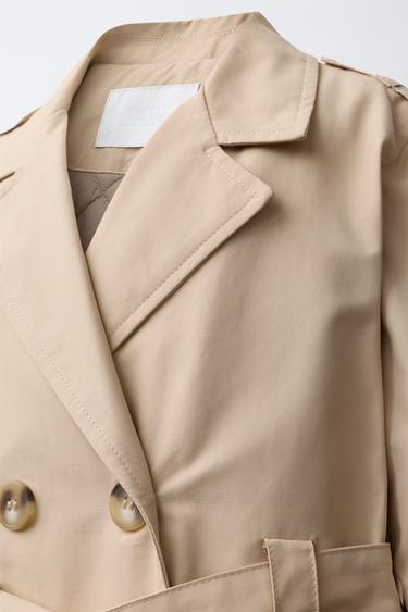 TRENCH MATELASSÉ CEINTURÉE - Sable de Zara - Image 4