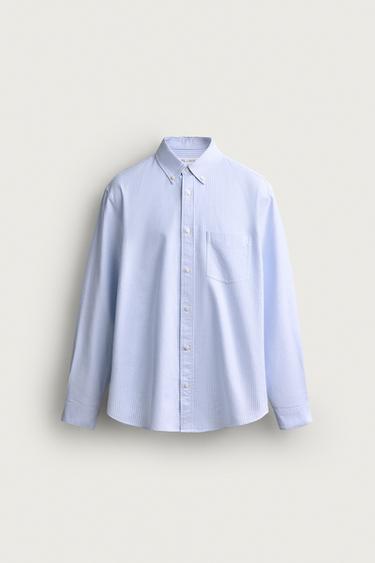REGULAR FIT TEXTURED OXFORD SHIRT - striped by Zara