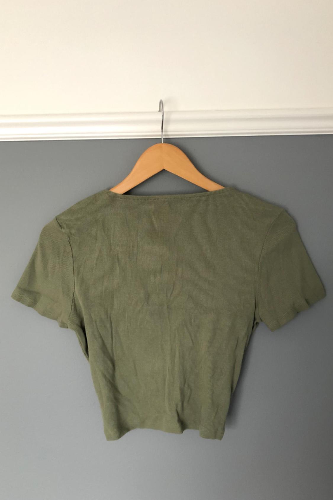 CROPPED T-SHIRT WITH GATHERED DETAIL - Image 2