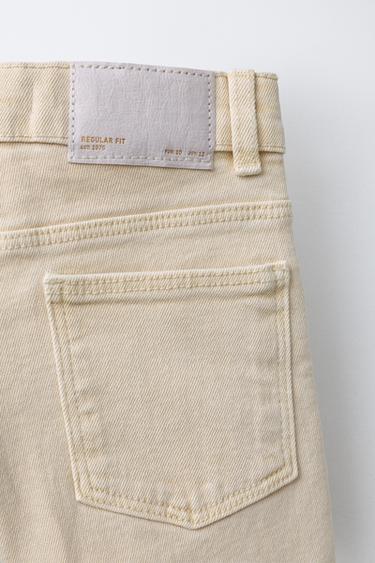 REGULAR TWILL TROUSERS - Mid-ecru by Zara - Image 3