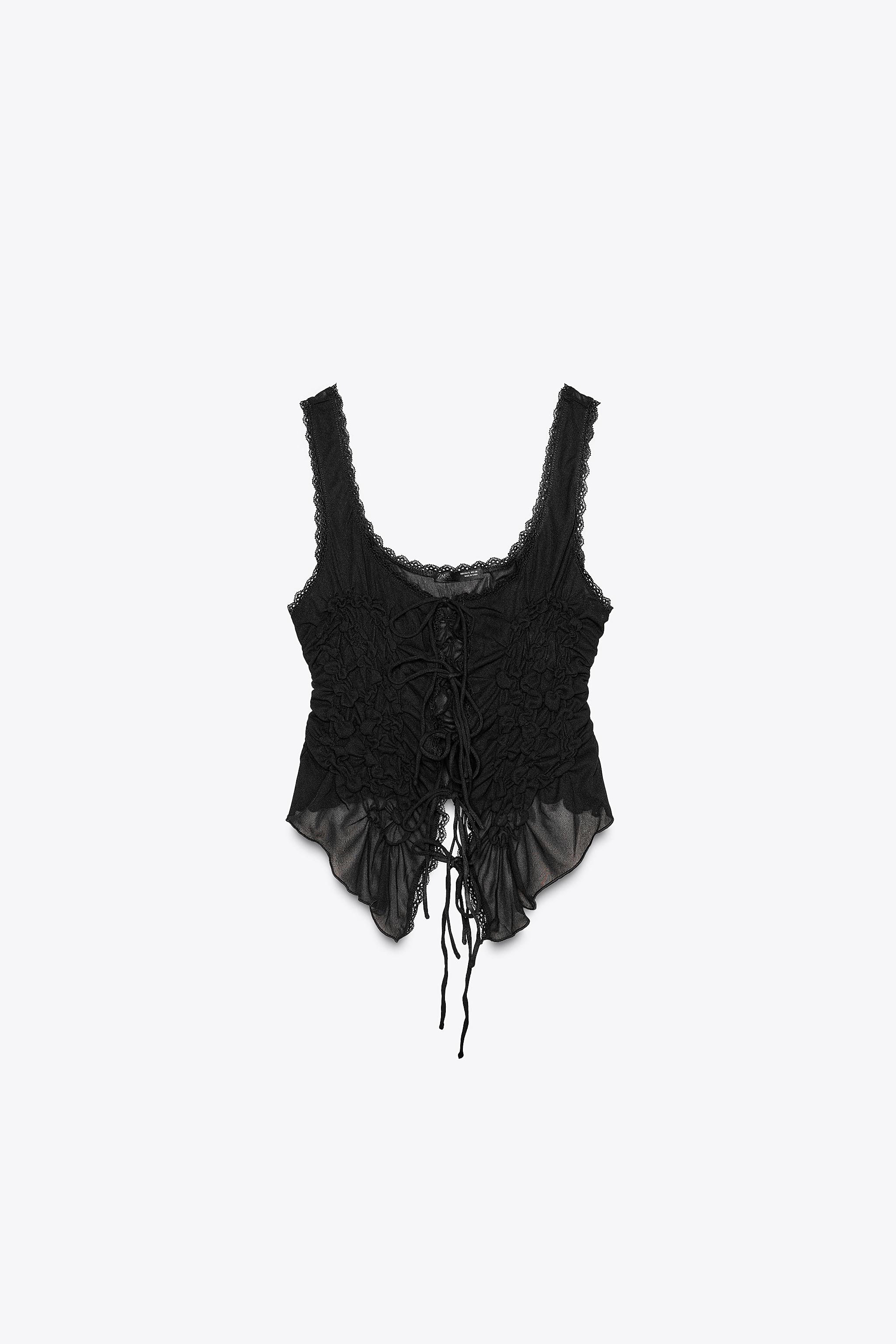 TIED RUCHED TOP