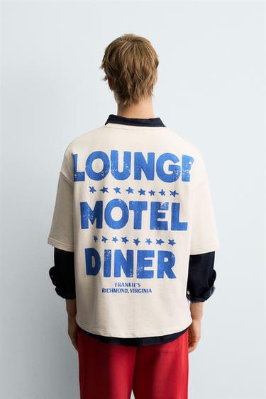 WASHED GRAPHIC PRINT SWEATSHIRT - Mid-ecru by Zara - Image 2