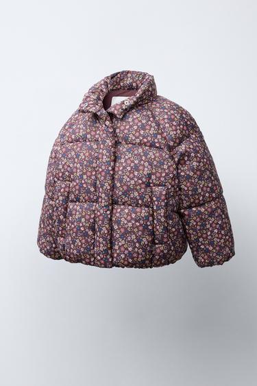 VESTE MATELASSÉE IMPRIMÉ FLEURS - Multicolore de Zara - Image 1